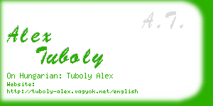 alex tuboly business card